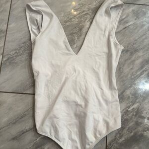 Free people White Sleeveless Bodysuit